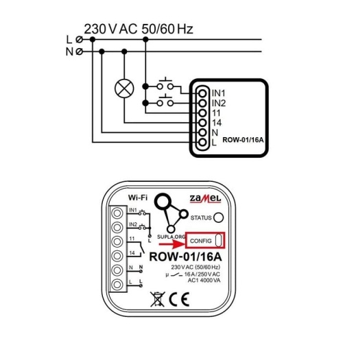 Odbiornik WiFi dopuszkowy 1-kanałowy dwukierunkowy Zamel ROW-01 16A schemat.jpg