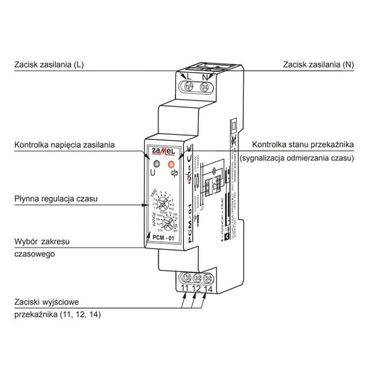 Przekaźnik czasowy 230V AC Zamel PCM-01 wygląd.jpg