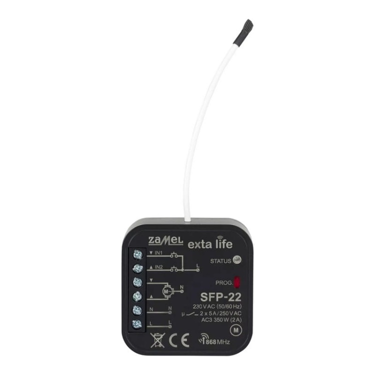 Sterownik żaluzji fasadowych Zamel SPF-22 front.jpg