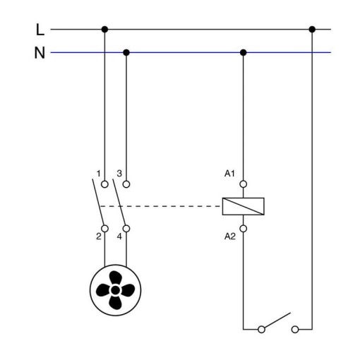 Stycznik modułowy 230V 25A 2NO Zamel STM-25-20 inny schemat.jpg