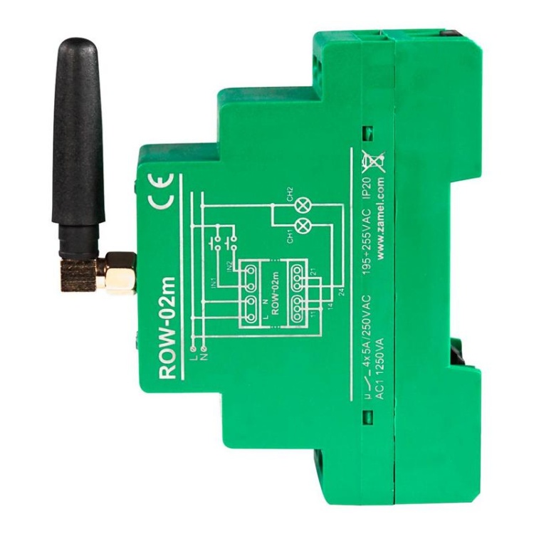Odbiornik WiFi 2-kanałowy dwukierunkowy modułowy Zamel ROW-02M bok.jpg