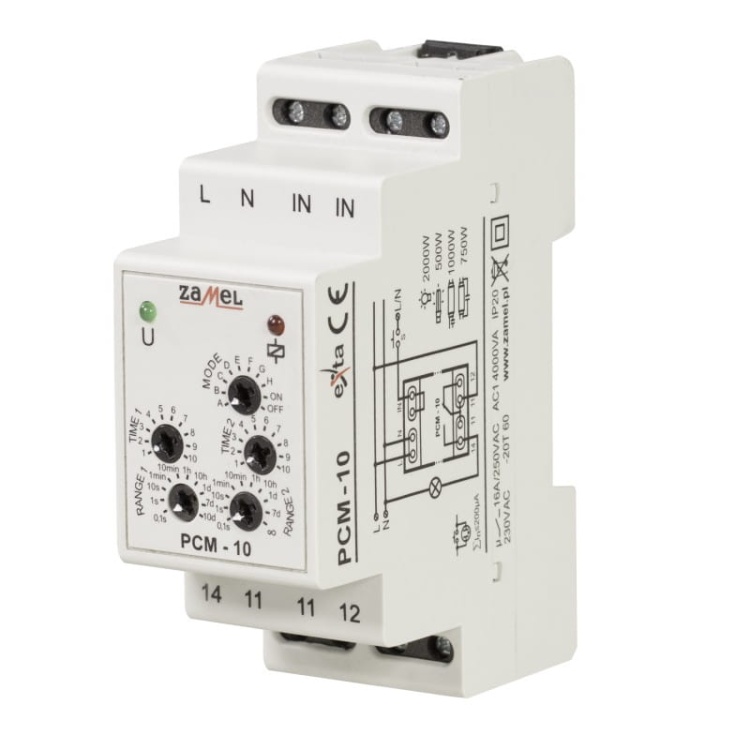 Przekaźnik czasowy 230V AC 10 trybów Zamel PCM-10 schemat.jpg