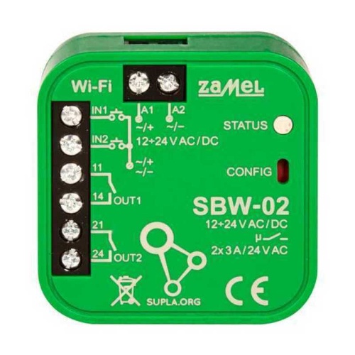 Sterownik bramowy WiFi 2-kanałowy dwukierunkowy Zamel SBW-02 front.jpg