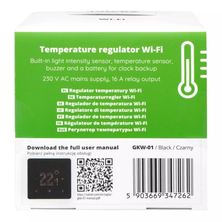 Regulator temperatury WiFi czarny Zamel GKW-01 opakowanie tył.jpg