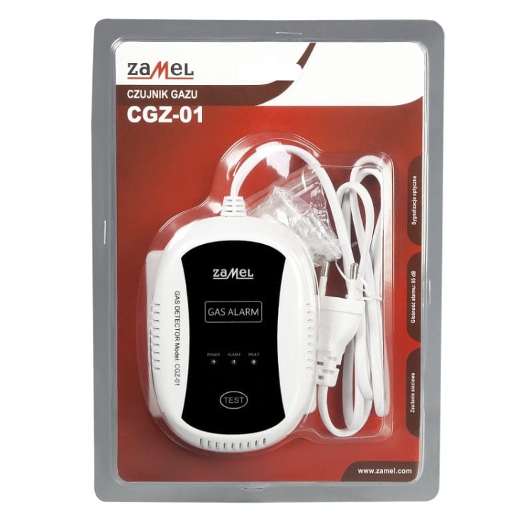 Czujnik gazu sieciowy Zamel CGZ-01 opakowanie.jpg