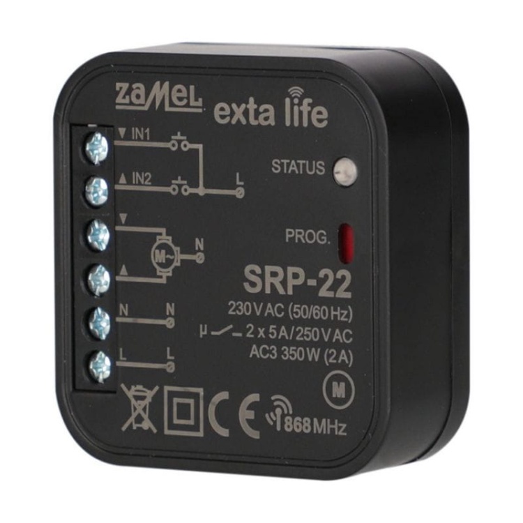 Radiowy sterownik rolet dopuszkowy dwukierunkowy Zamel SRP-22.jpg