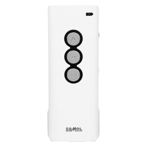 Pilot jednokanałowy do sterowania żaluzjami fasadowymi Zamel P-601 front.jpg