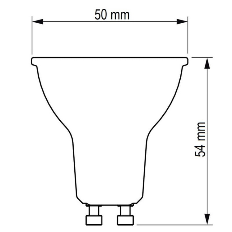 Żarówka LED Philips CorePro LEDspot MV GU10 840 60D biała neutralna 4000K 6,7W 730lm wymiary.jpg