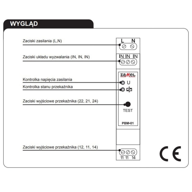Przekaźnik bistabilny 230V AC Zamel PBM-01 wygląd.jpg