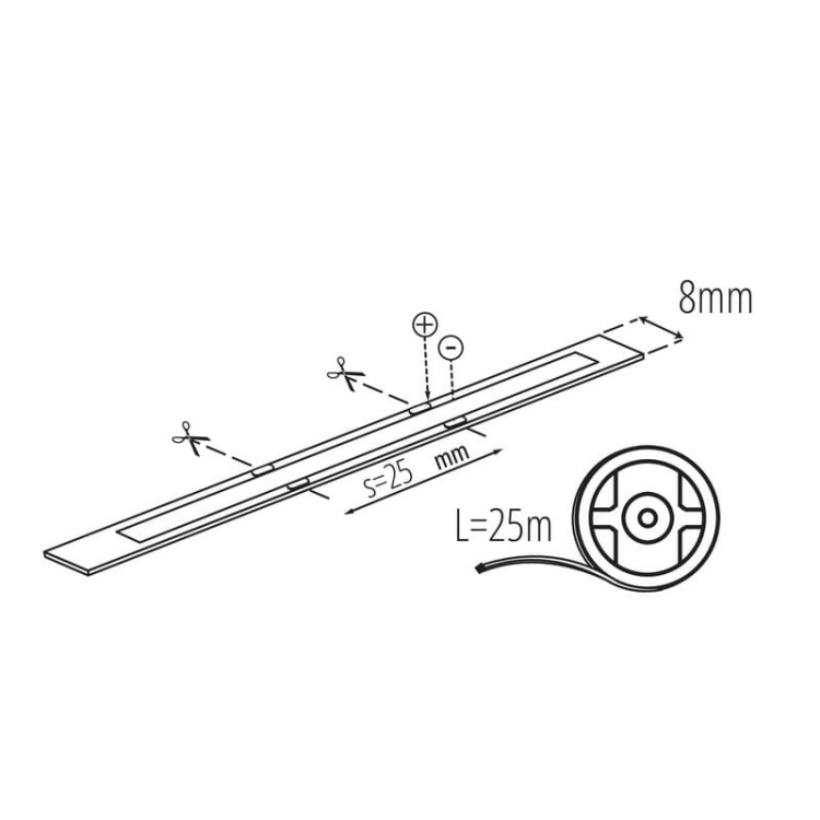 Taśma LED STRIP LCOB 12V 200W biała neutralna 4000K 25m 19000lm IP00 Kanlux 38436 cięcie.jpg