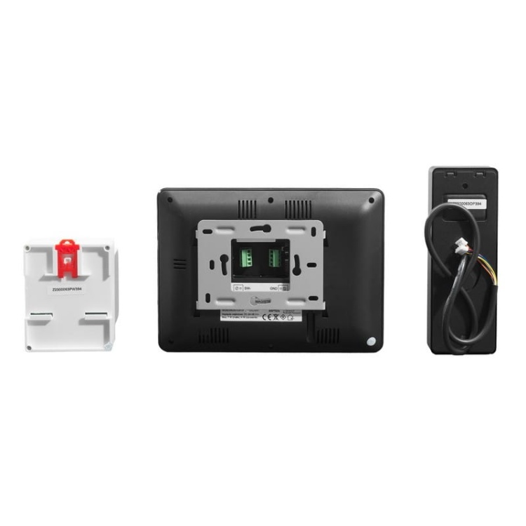 Zestaw wideodomofonowy dwużyłowy IPS HD WiFi dotykowy ekran czytnik RFiD czarny Zamel VP-209ICSB-B tył.jpg