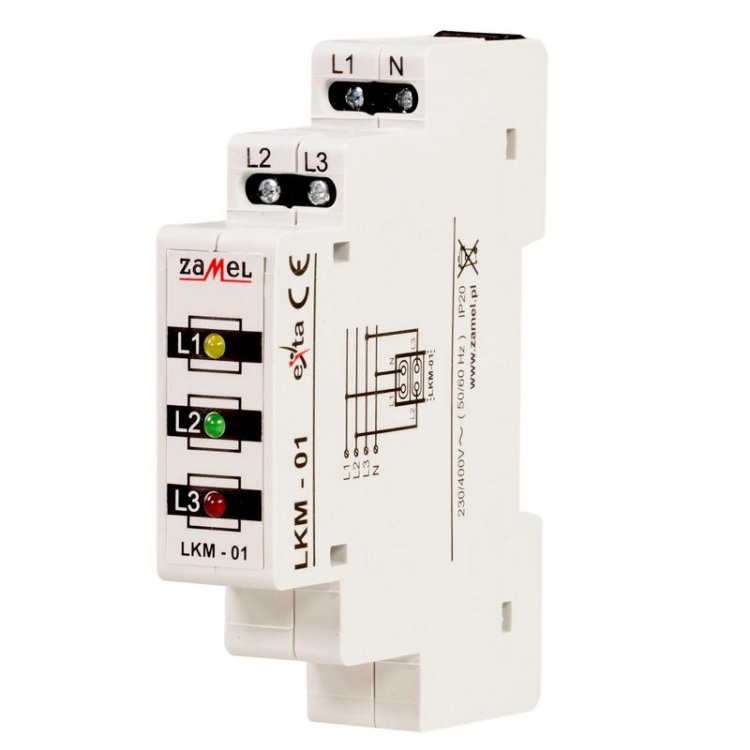 Wskaźnik zasilania LED 230-400V+TN 3-fazowy Zamel LKM-01-40 schemat.jpg