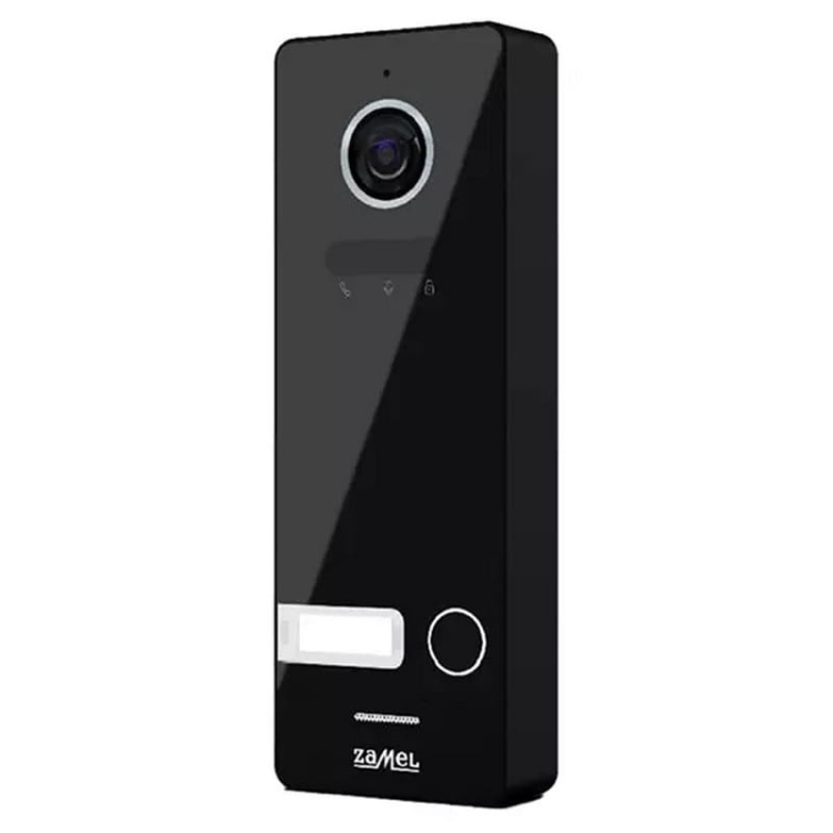 Zestaw wideodomofonowy dwużyłowy IPS HD WiFi dotykowy ekran czarny Zamel VP-209SB-B panel rozmowny.jpg