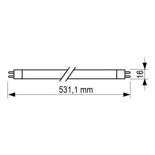 Świetlówka TL Mini EL 13W 33-640 G5 13W 835lm 4000K PHILIPS wymiary