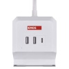Przedłużacz 2×2P+Z ładowarka indukcyjna i 3xUSB 2m biały kostka EMOS P0212CQ z góry.jpg