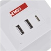 Przedłużacz 2×2P+Z ładowarka indukcyjna i 2xUSB-A i USB-C 2m biały kostka EMOS P0212CQ.jpg
