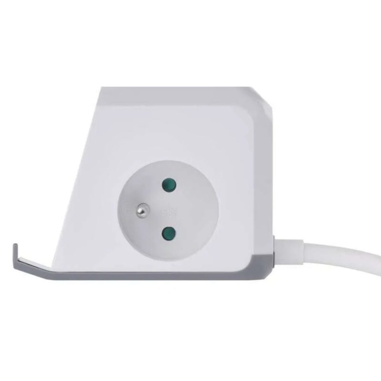 Przedłużacz 2×2P+Z ładowarka indukcyjna i 3xUSB 2m biały kostka EMOS P0212CQ bok.jpg