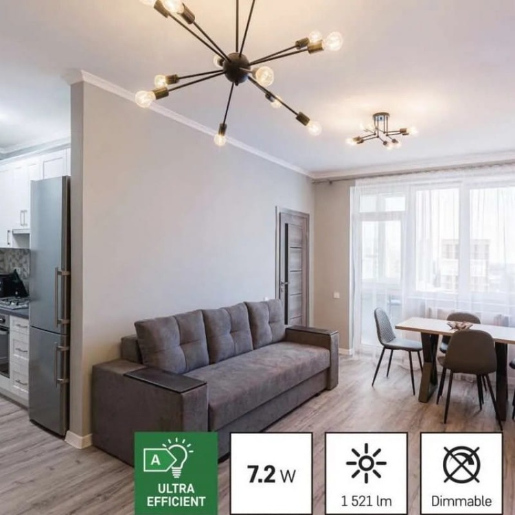 Żarówka E27 LED filament A60 7,2W=100W 1521lm biała ciepła 2700K EMOS ZF5167 salon.jpg