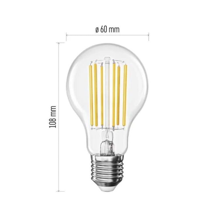 Żarówka E27 LED filament A60 7,2W=100W 1521lm biała neutralna 4000K EMOS ZF5168 wymiary.jpg