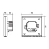 Regulator temperatury sonda WiFi biały Zamel RTW-01 wymiary