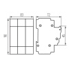 Rozłącznik bezpiecznikowy 63A 3P KSF02-63-3P IDEAL 23343  wymiary