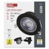 Oprawa punktowa LED GERI 6,5W CCT 700lm 36° czarna EMOS opakowanie front