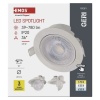 Oprawa punktowa LED GERI 6,5W CCT 700lm 36° biała IP20 EMOS opakowanie przód