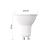 Żarówka LED GU10 Classic 4W=39W 450lm biała ciepła 3000K EMOS wymiary