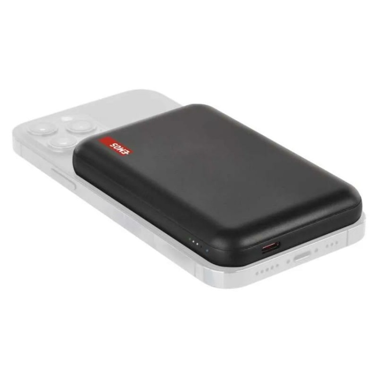 Powerbank WI 521 5000 mAh 20W + Wireless czarny EMOS na telefonie