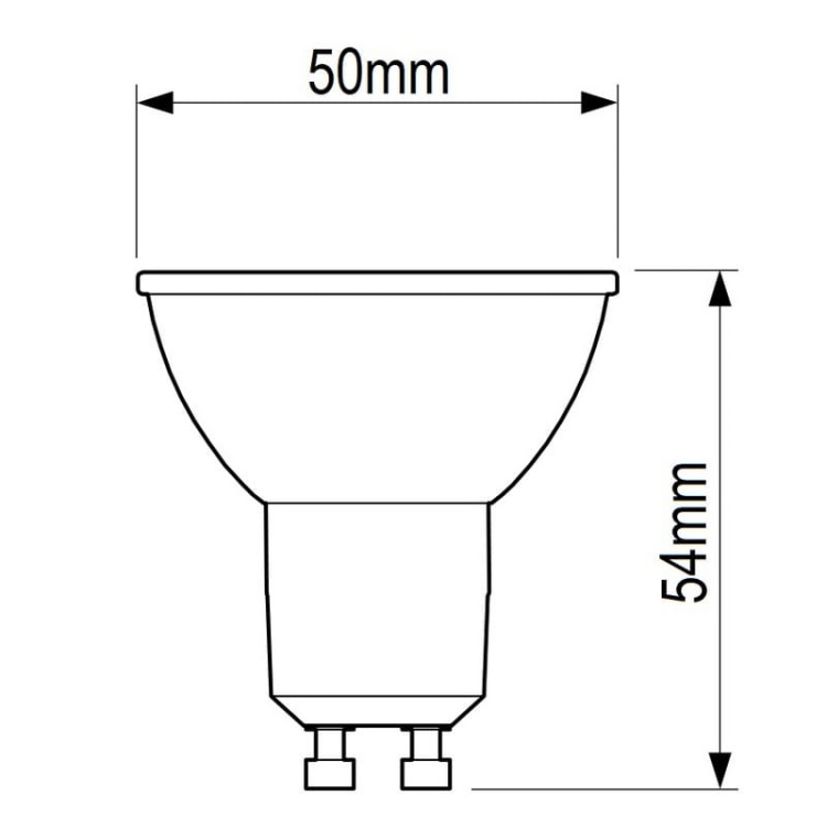 Żarówka LED Philips CorePro LEDspot MV GU10 840 36D DIM biała neutralna 4000K 3W 240lm wymiary