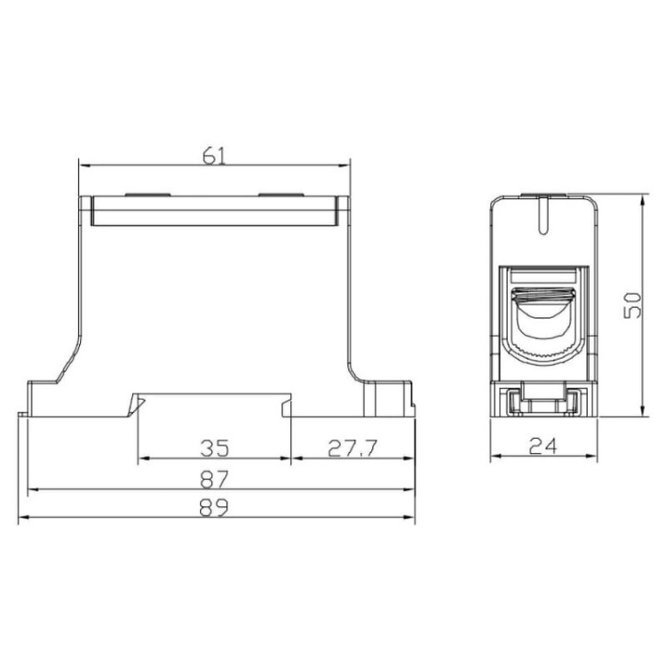 Listwa zaciskowa LZS Cu i Al 16‑95mm2 wymiary