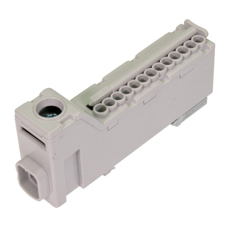 Listwa zaciskowa LZB bezgwintowa 14-torowa 63A szara Pawbol