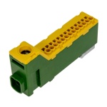 Listwa zaciskowa LZB bezgwintowa 14-torowa 63A żółto-zielona Pawbol E.4136ZŻ