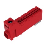 Listwa zaciskowa LZB bezgwintowa 14-torowa 63A czerwona Pawbol E.4136CZ