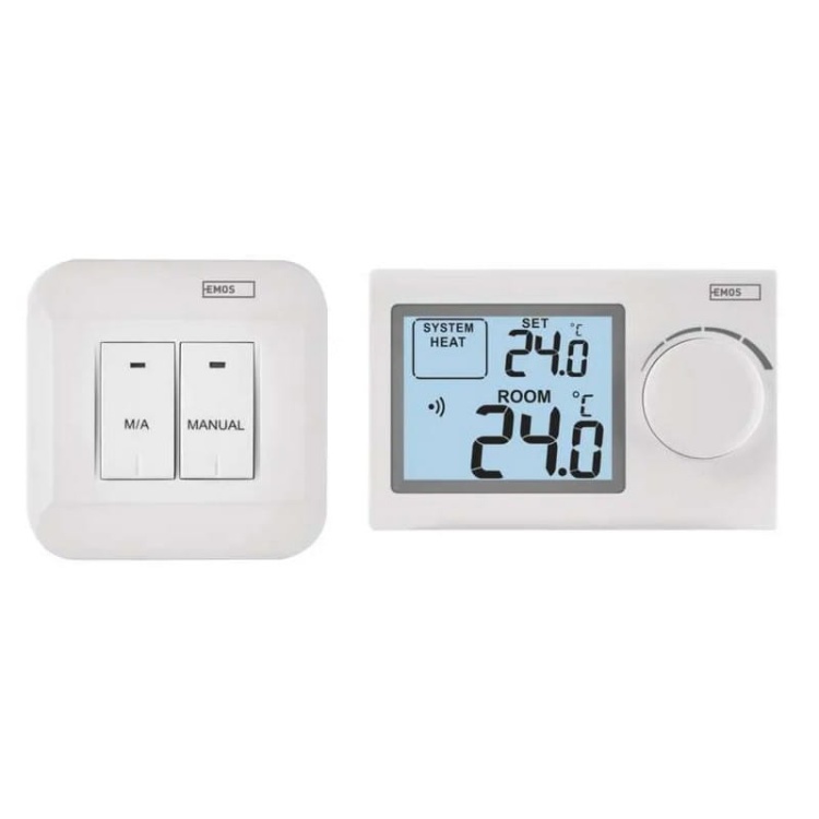 Ręczny termostat pokojowy bezprzewodowy EMOS P5614 front