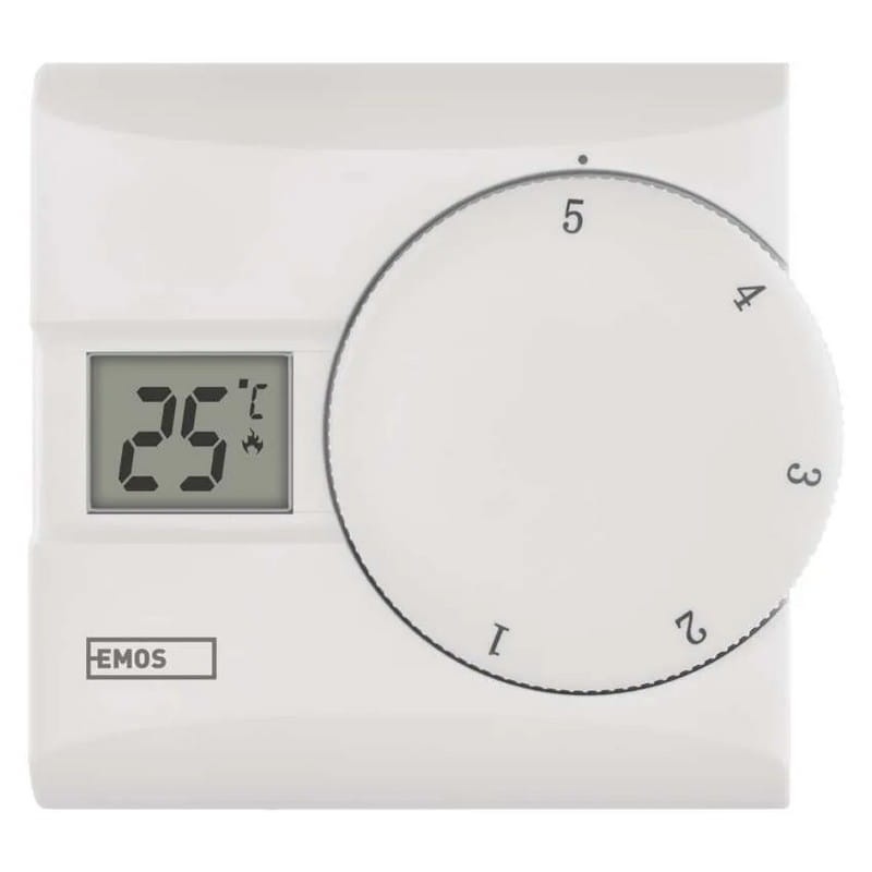 Ręczny termostat pokojowy przewodowy EMOS P5603R front
