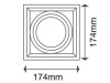 Oprawa do AR111 G53 V-TAC aluminium biała kwadratowa