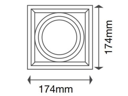 Oprawa do AR111 G53 V-TAC aluminium biała kwadratowa