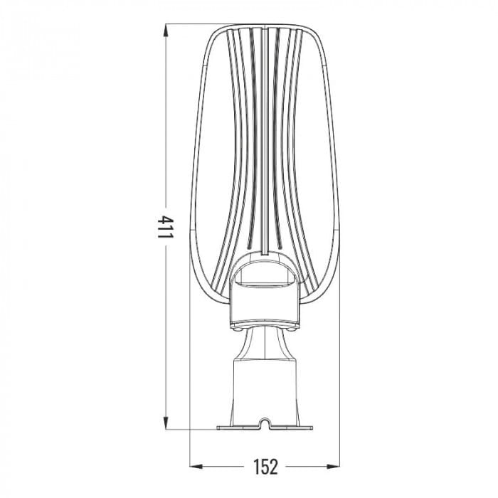 Oprawa uliczna LED PREMIUM 50W 6500K 6500lm IP65 szara Ecolight EC20404 wymiary