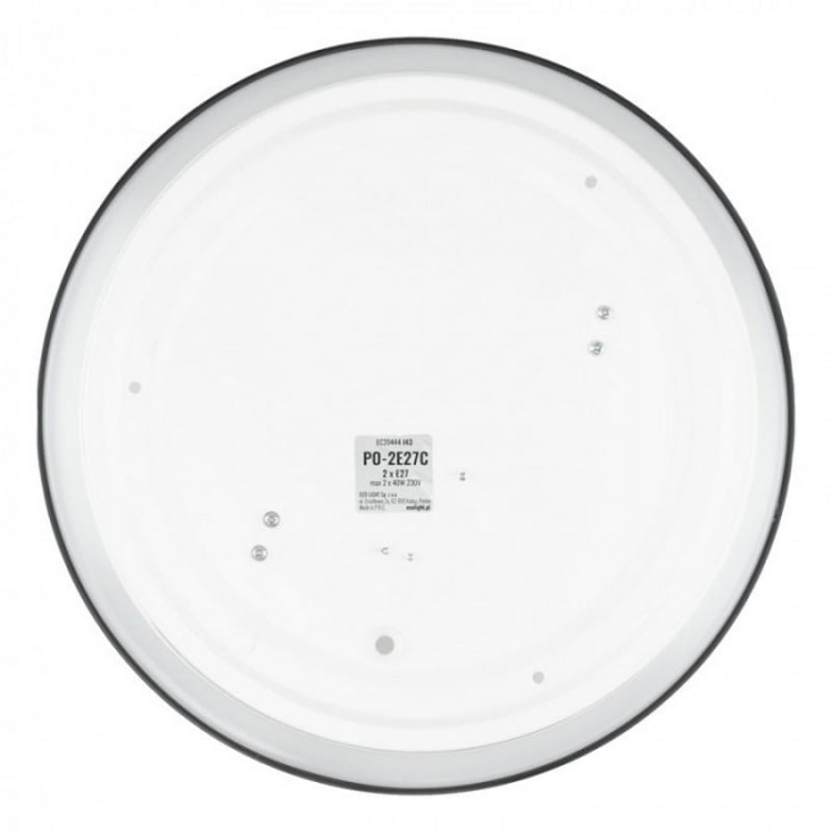 Plafoniera 2x40W E27 okrągła Ø305mm czarna IP20 Ecolight EC20444 tył