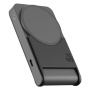 Powerbank Q05B z funkcją ładowania indukcyjnego 5000mAh 20W czarny GP bok