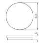 Plafoniera LED STIVI 10W-NW-O 4000K 1200lm ∅220mm IP65 Kanlux 35004 wymiary