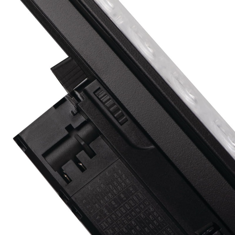 Oprawa LTL LED na szynoprzewód TEAR 38W 5325lm CCT regulowana czarna Kanlux 38393 zasilanie