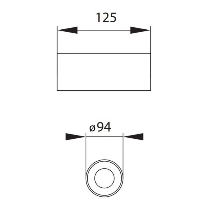 Oprawa natynkowa LED MAFED 20W 1800lm 4000K IP44 IK08 biała BEMKO wymiary