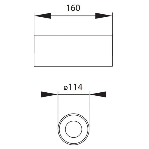 Oprawa natynkowa LED MAFED 30W 2820lm 4000K IP44 IK08 biała BEMKO wymiary