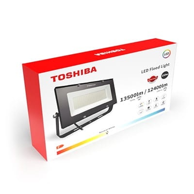 Naświetlacz LED Flood Light 150W 13500lm 4000K czarny IP65 TOSHIBA opakowanie