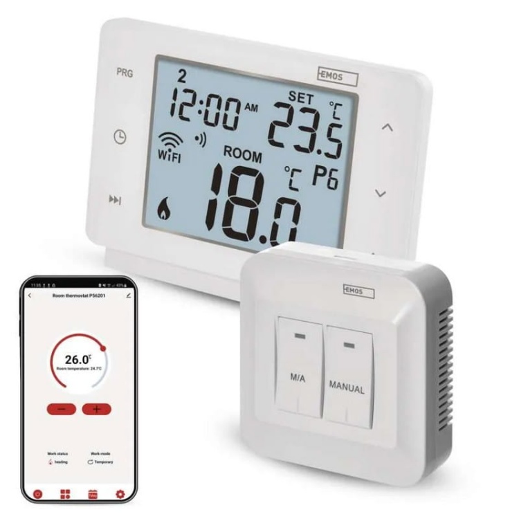 Inteligentny termostat pokojowy bezprzewodowy GoSmart z WiFi EMOS P56211 główne