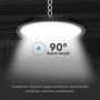 Oprawa LED high bay 150W b.neutralna 4000K 17300lm samsung chip IP65 VT-156S kąt 90st