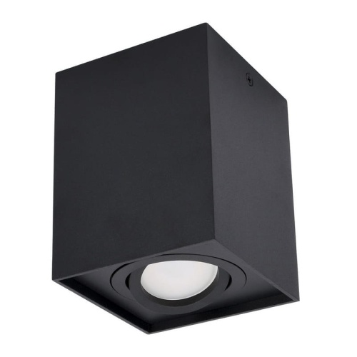 Oprawa natynkowa ORTAL 50W GU10 regulowana czarna kwadrat BEMKO