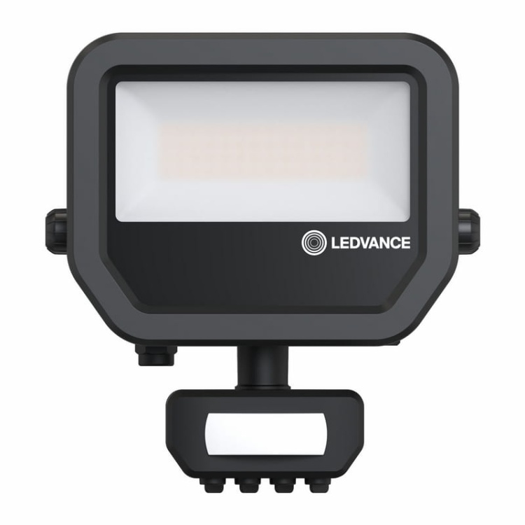 Naświetlacz LED FL20 SN P 17W/11W 4000K 2400lm/1600lm 2K4LM PS SY100 BK IP65 z czujnikiem LEDVANCE front